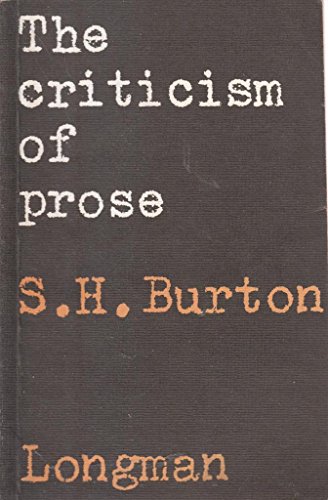 Stock image for The Criticism of Prose for sale by Goldstone Books