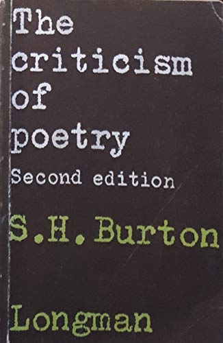 Imagen de archivo de The Criticism of Poetry a la venta por WorldofBooks