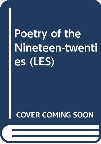 9780582341531: Poetry of the Nineteen-twenties (LES)
