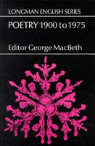 Imagen de archivo de Poetry, 1900-1975 a la venta por Better World Books