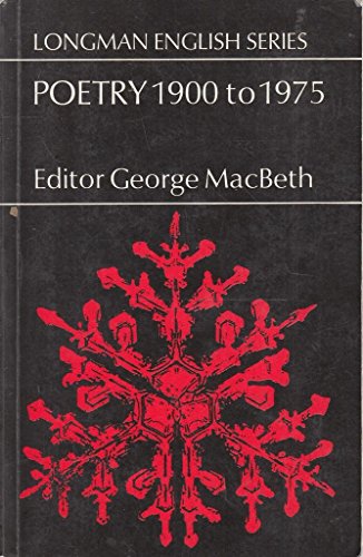 Stock image for Poetry 1900 to 1975 for sale by SecondSale