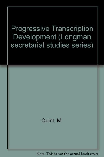 Progressive Transcription Development (9780582411883) by M Quint