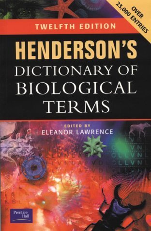 9780582414983: Henderson'S Dictionary Of Biological Terms. Twelfth Edition