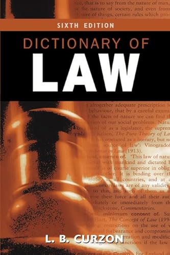 Dictionary of Law (9780582438095) by Curzon, L. B.
