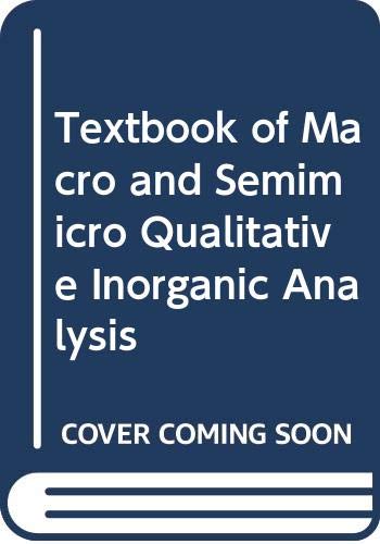 9780582443679: Textbook of Macro and Semimicro Qualitative Inorganic Analysis