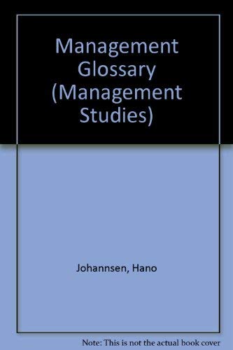 Imagen de archivo de Management Glossary (Mgmt. Studs.) a la venta por Kennys Bookstore