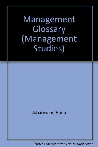 Stock image for Management Glossary (Mgmt. Studs.) for sale by Kennys Bookstore