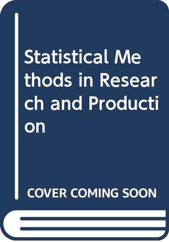 9780582450875: Statistical Methods in Research and Production