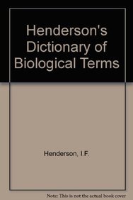 9780582463622: Henderson's Dictionary of Biological Terms