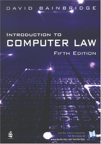 Beispielbild fr Introduction to Computer Law zum Verkauf von WorldofBooks