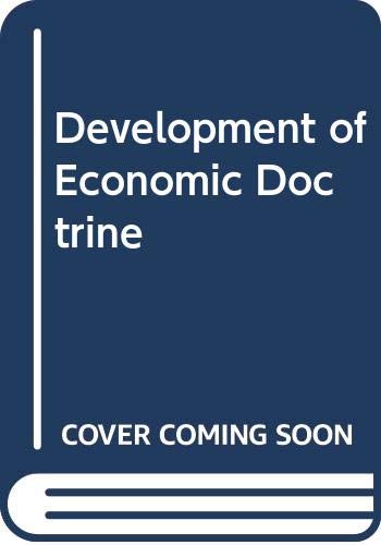 Beispielbild fr Development of Economic Doctrine zum Verkauf von Wonder Book