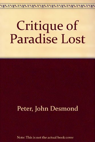 9780582484702: Critique of "Paradise Lost"
