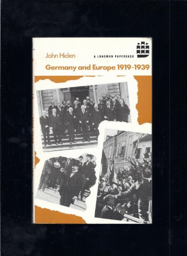 Stock image for Germany and Europe, 1919-1939 for sale by Granada Bookstore,            IOBA