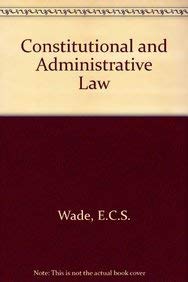 Beispielbild fr Constitutional and Administrative Law zum Verkauf von HALCYON BOOKS