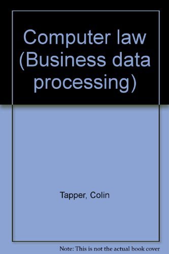 Beispielbild fr Computer law (Business data processing) zum Verkauf von Cambridge Rare Books
