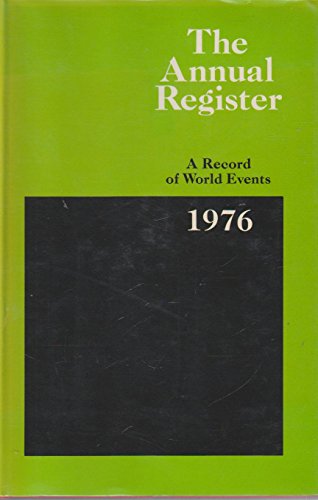 Beispielbild fr Annual Register of World Events 1976 zum Verkauf von AwesomeBooks