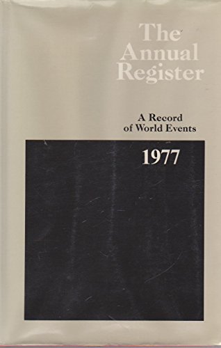 Beispielbild fr Annual Register World Events 1977 zum Verkauf von Cambridge Rare Books