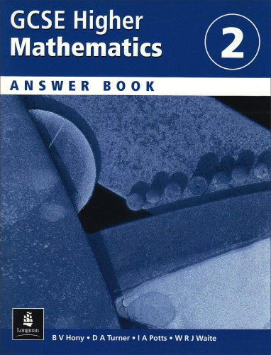 Imagen de archivo de Higher GCSE Maths: Answer Book 2 a la venta por AwesomeBooks