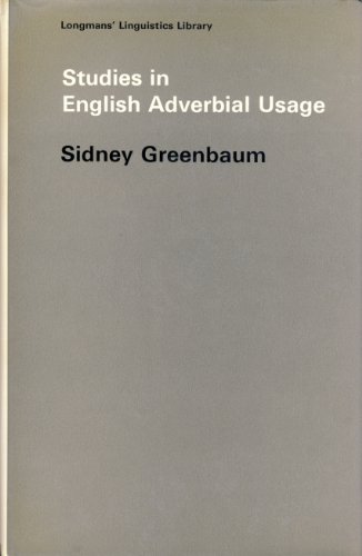 Stock image for Studies in english adverbial usage . for sale by Ganymed - Wissenschaftliches Antiquariat