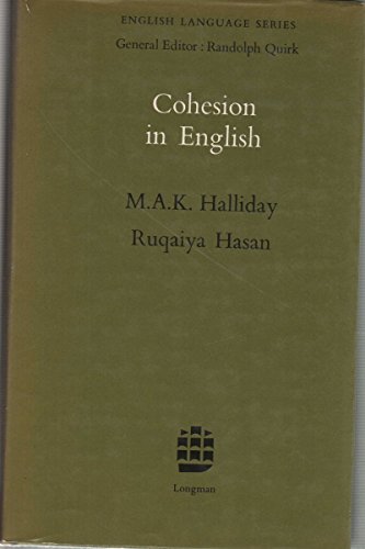 Stock image for Cohesion in English for sale by Row By Row Bookshop