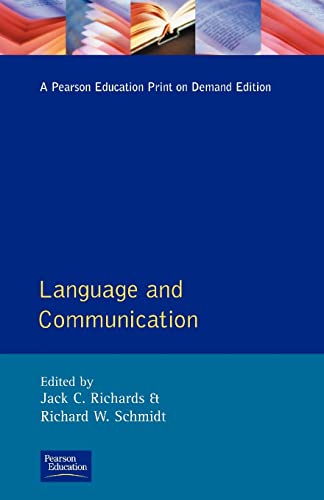 Beispielbild fr Language and Communication. Edited by Jack C. Richards and Richard W. Schmidt. zum Verkauf von Antiquariat Christoph Wilde