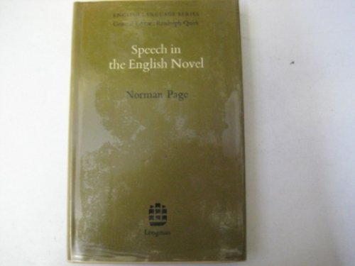 9780582550360: Speech in the English Novel (English Language Series)