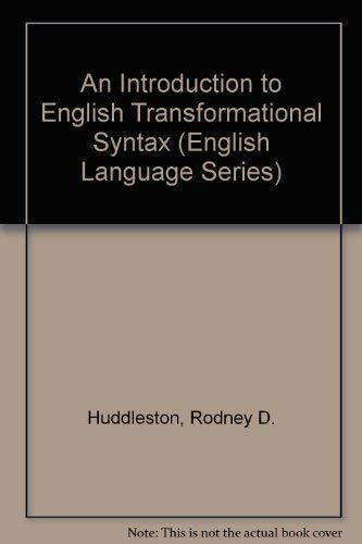 Imagen de archivo de An Introduction to English Transformational Syntax (English Language Series) a la venta por WorldofBooks