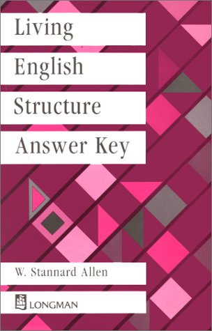 9780582552043: Living English structure: Key to the exercices (General Grammar)