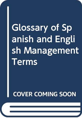 Stock image for Glossary of Spanish and English Management Terms for sale by medimops