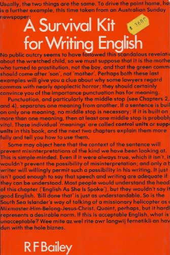 9780582710665: Survival Kit for Writing English, A