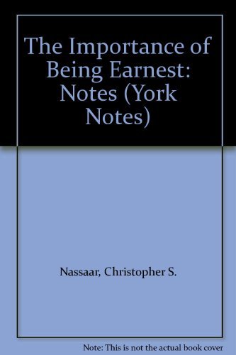 Stock image for The Importance of Being Earnest: Notes (York Notes) for sale by AwesomeBooks