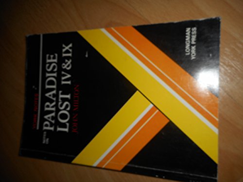 Beispielbild fr Notes on Paradise Lost IV and IX (YN) zum Verkauf von ThriftBooks-Dallas