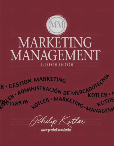 Marketing Management with Marketing Plan, The:a Handbook (Includes Marketing Planpro CD Rom) (9780582821972) by KOTLER; Wood