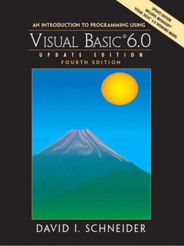 An Introduction to Programming Using Visual Basic (C) 6.0 (9780582849525) by David I. Schneider; Greg Riccardi