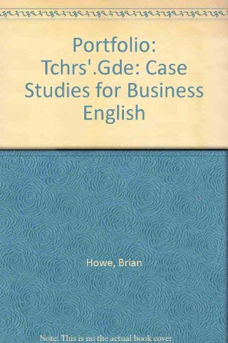 Beispielbild fr Portfolio: Case Studies for Business English: Teacher's Guide zum Verkauf von Phatpocket Limited