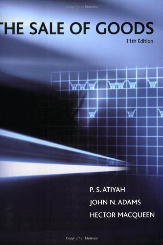 The Sale of Goods (9780582894082) by Atiyah, P. S.; Adams, John N.