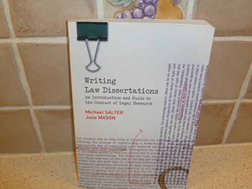 Stock image for Writing Law Dissertations: An Introduction and Guide to the Conduct of Legal Research for sale by Front Cover Books