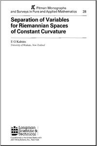 9780582988071: Separation of Variables for Riemannian Spaces of Constant Curvature