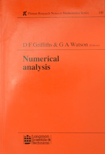 9780582988972: Numerical Analysis: v. 1 (Pitman Research Notes in Mathematics Series)
