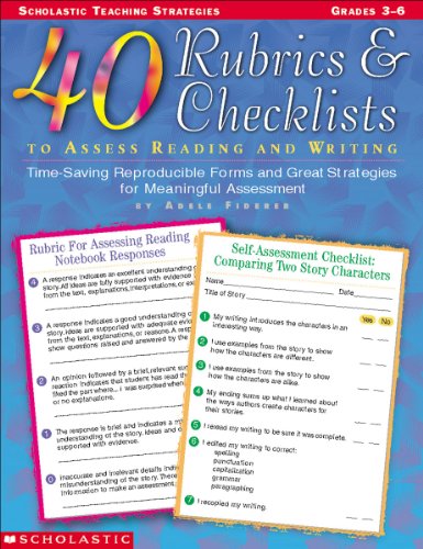 Imagen de archivo de 40 Rubrics & Checklists to Assess Reading and Writing a la venta por The Yard Sale Store