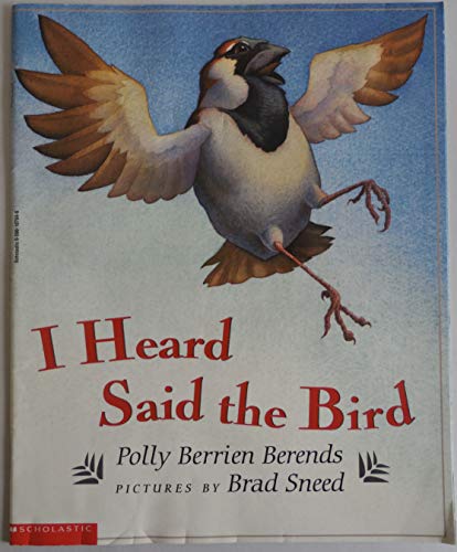 Beispielbild fr I heard said the bird zum Verkauf von Better World Books