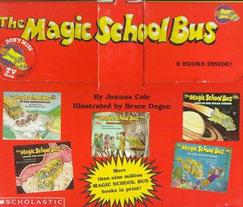 9780590223003: The Magic School Bus 5 books inside Briefcase At the Waterworks, Lost in the Solar System, Inside the Human Body, Inside the Earth, On the Ocean Floor