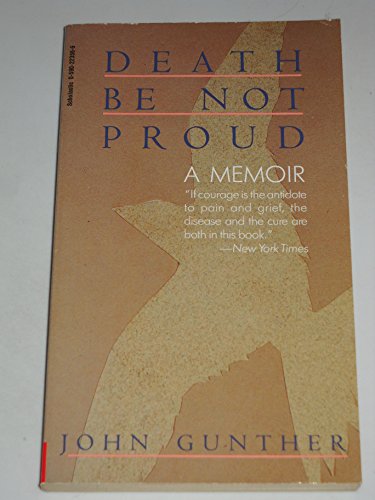 Beispielbild fr Death Be Not Proud: A Memoir zum Verkauf von Better World Books