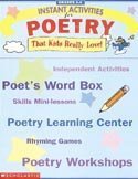 Imagen de archivo de Instant Activities for Poetry : That Kids Really Love! a la venta por Better World Books