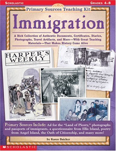 Beispielbild fr Immigration (Primary Sources Teaching Kit, Grades 4-8) zum Verkauf von HPB-Diamond