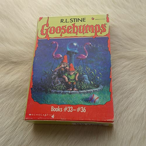 Stock image for Goosebumps Boxed Set, Books 33 - 36: The Horror at Camp Jellyjam, Revenge of the Lawn Gnomes, A Shocker on Shock Street, and The Haunted Mask II for sale by Ergodebooks