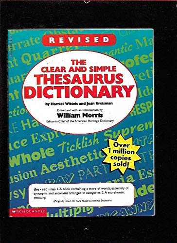 Beispielbild fr Clear & Simple Thesaurus Dictionary zum Verkauf von SecondSale