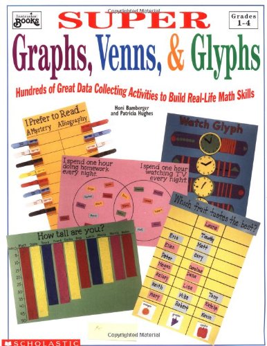 Beispielbild fr Super Graphs, Venns, & Glyphs: Hundreds of Great Data Collecting Activities to Build Real-Life Math Skills (Grades 1-4) zum Verkauf von Wonder Book