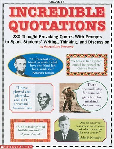 Imagen de archivo de Incredible Quotations (Grades 4-8) (reproducible) a la venta por Orion Tech