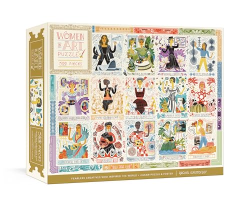Imagen de archivo de Women in Art Puzzle: Fearless Creatives Who Inspired the World 500-Piece Jigsaw Puzzle and Poster: Jigsaw Puzzles for Adults and Jigsaw Puzzles for Kids a la venta por BooksRun
